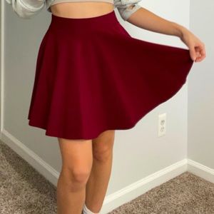 Red skater skirt